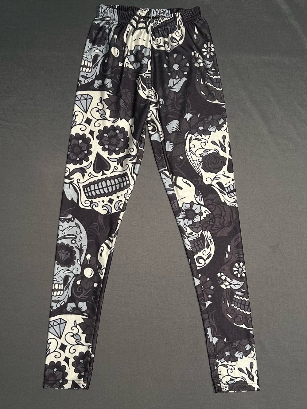 Black & White Day of the Dead Sugar Skull Leggings